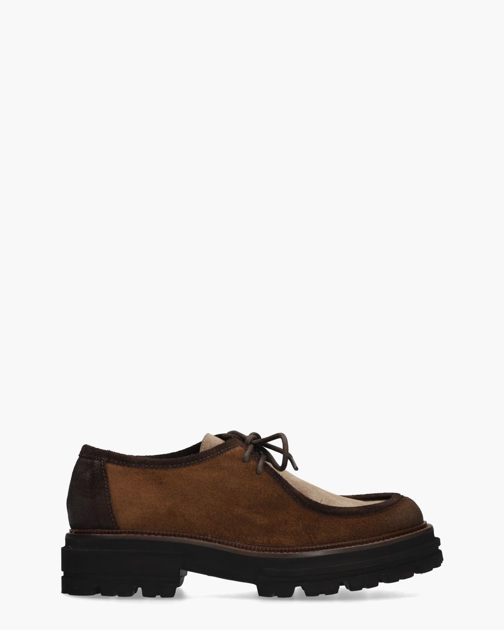 3225 Bruin/Beige Dames Veterschoenen