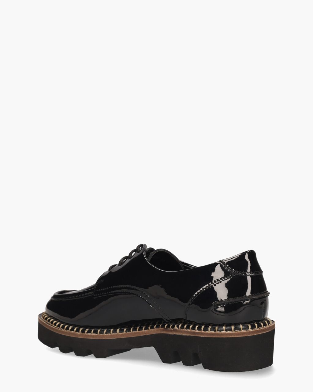 Vilene Zwart Dames Veterschoenen