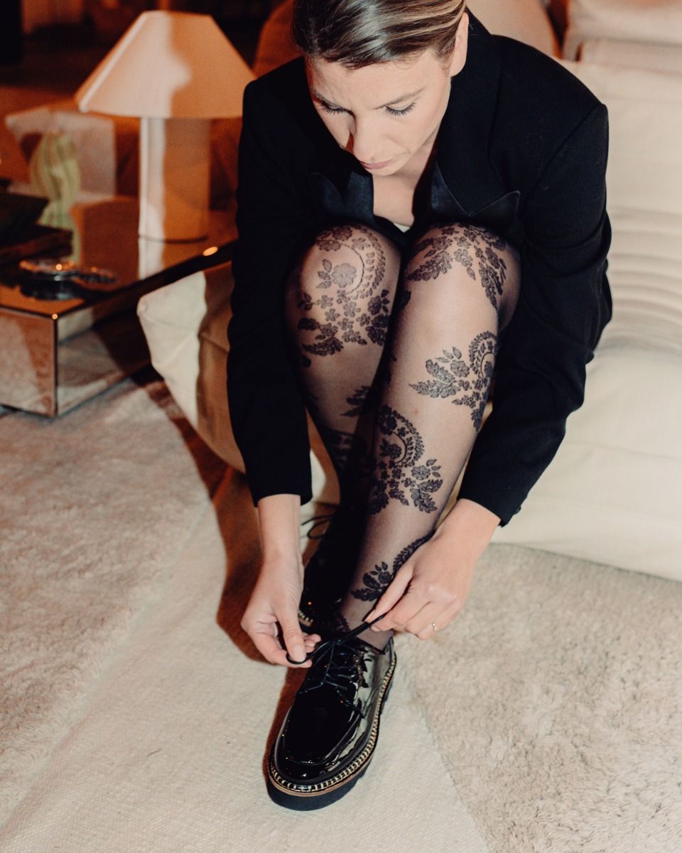 Vilene Zwart Dames Veterschoenen