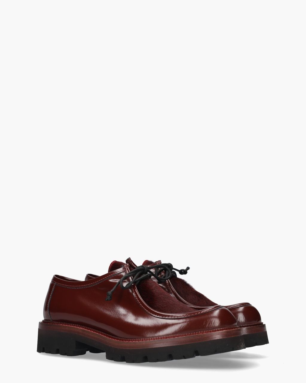 3225 Bordeauxrood Dames Veterschoenen