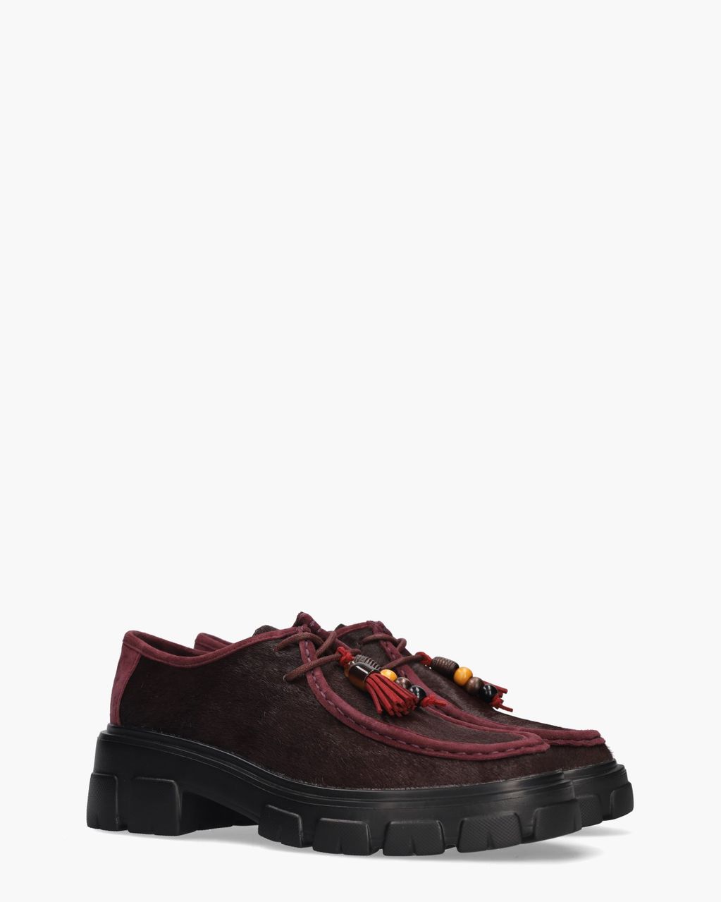 Amely Bordeauxrood Dames Veterschoenen