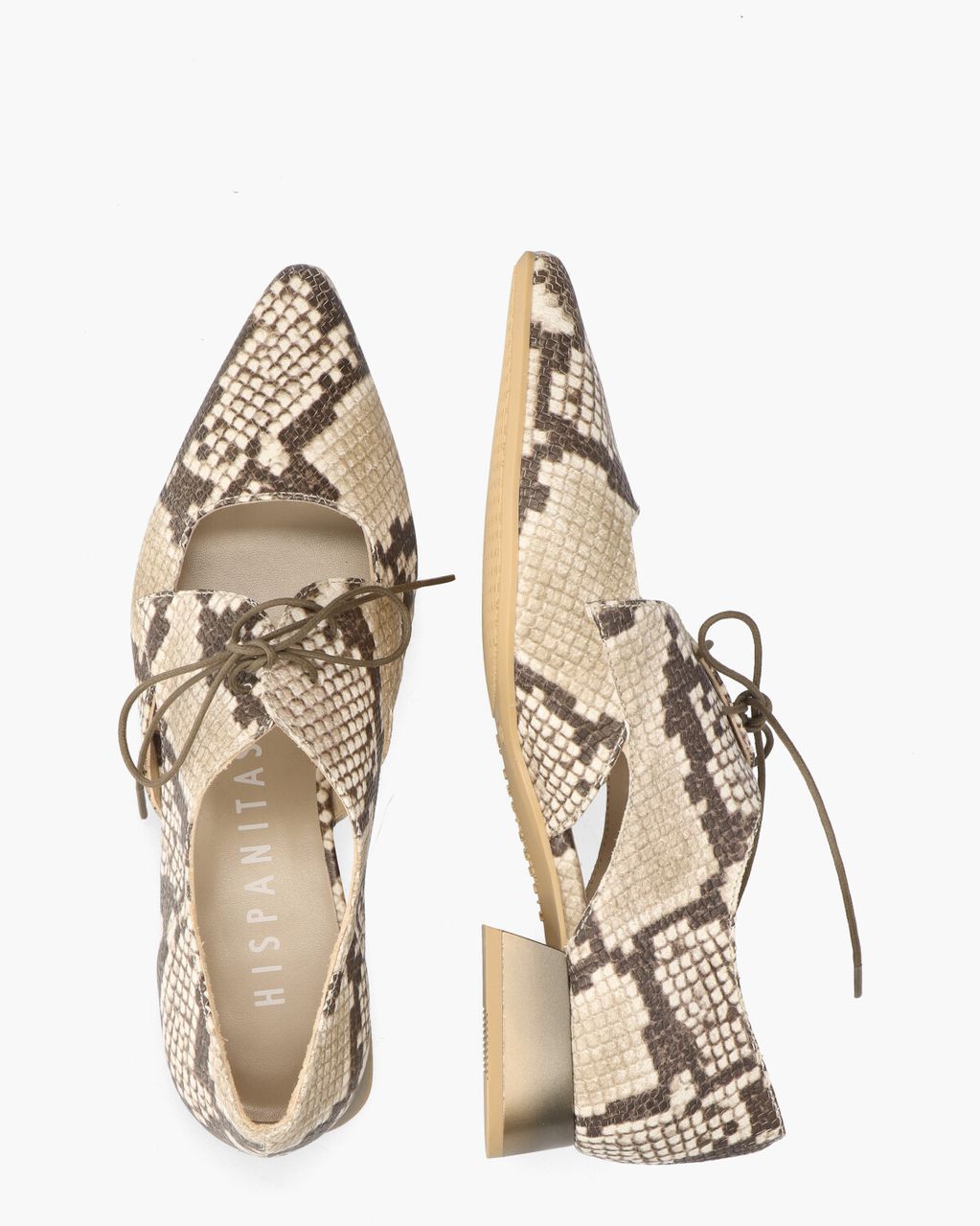 HV253858 Beige/Bruin Dames Veterschoenen