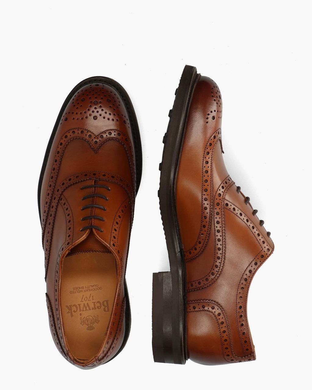 3818-K1 Cognac Heren Veterschoenen