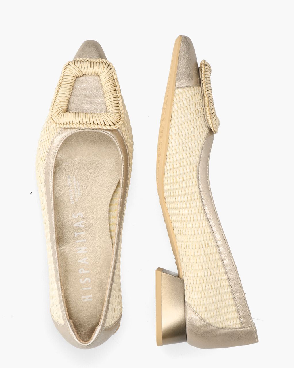 RHV254081 Off-White/Goud Damespumps
