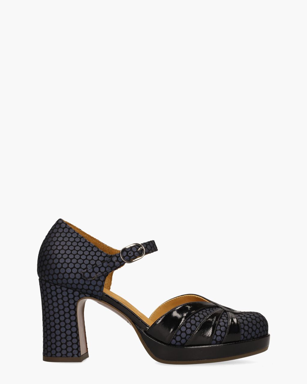 Devi Zwart/Blauw Damespumps