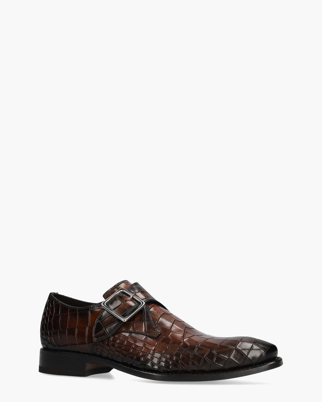 9195 Cognac Heren Gespschoenen