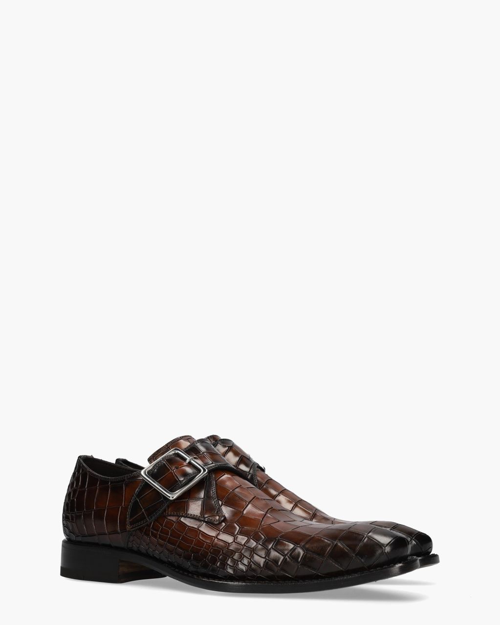 9195 Cognac Heren Gespschoenen