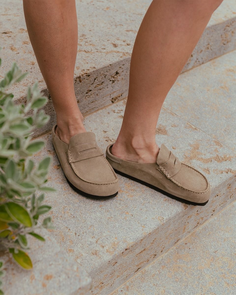 Naples Wrapped Taupe Damesslippers