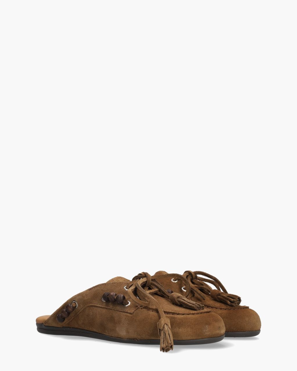 Boat Loafer Mule Beads Bruin Damesslippers