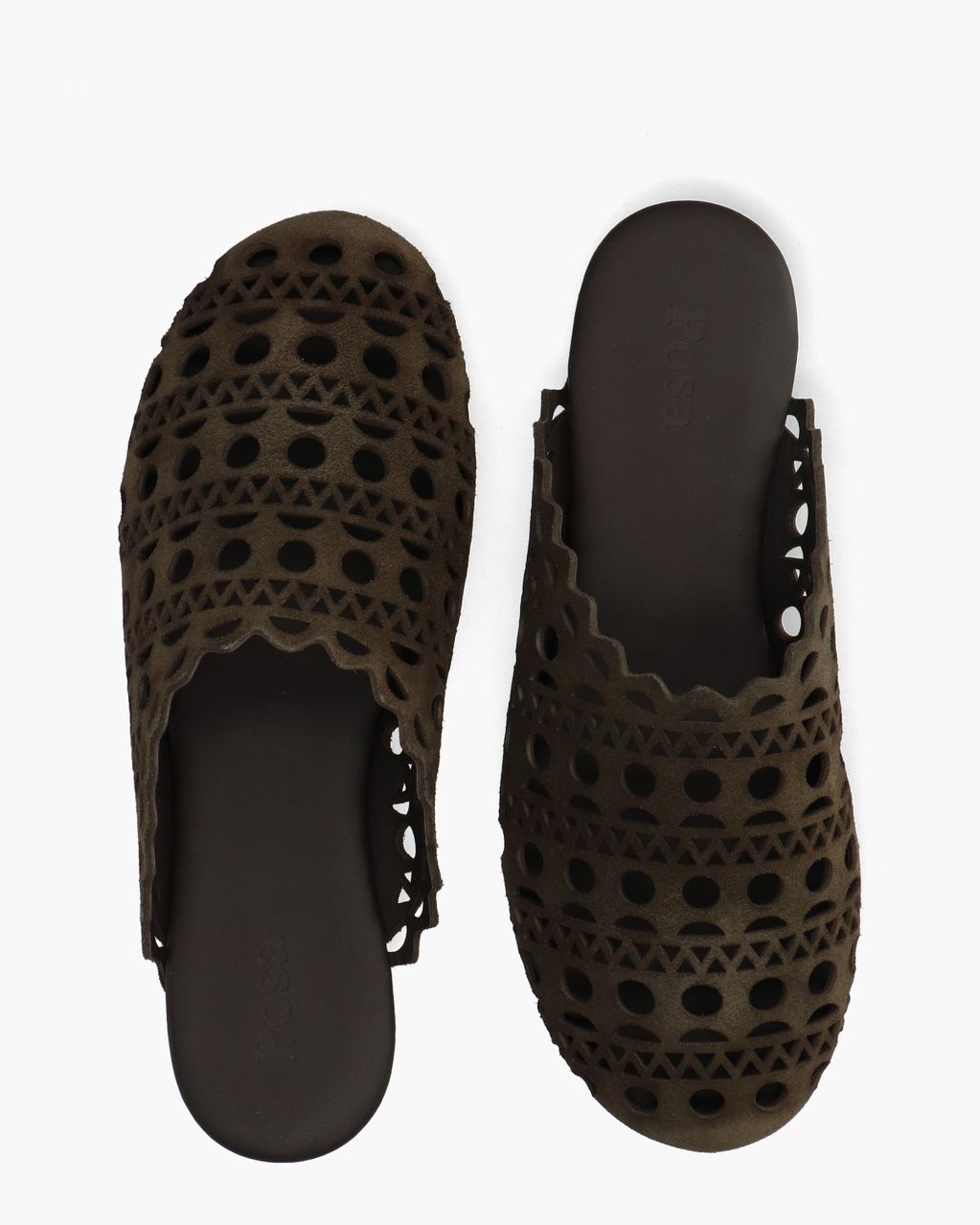 Aztec Mule Donkergroen Damesslippers