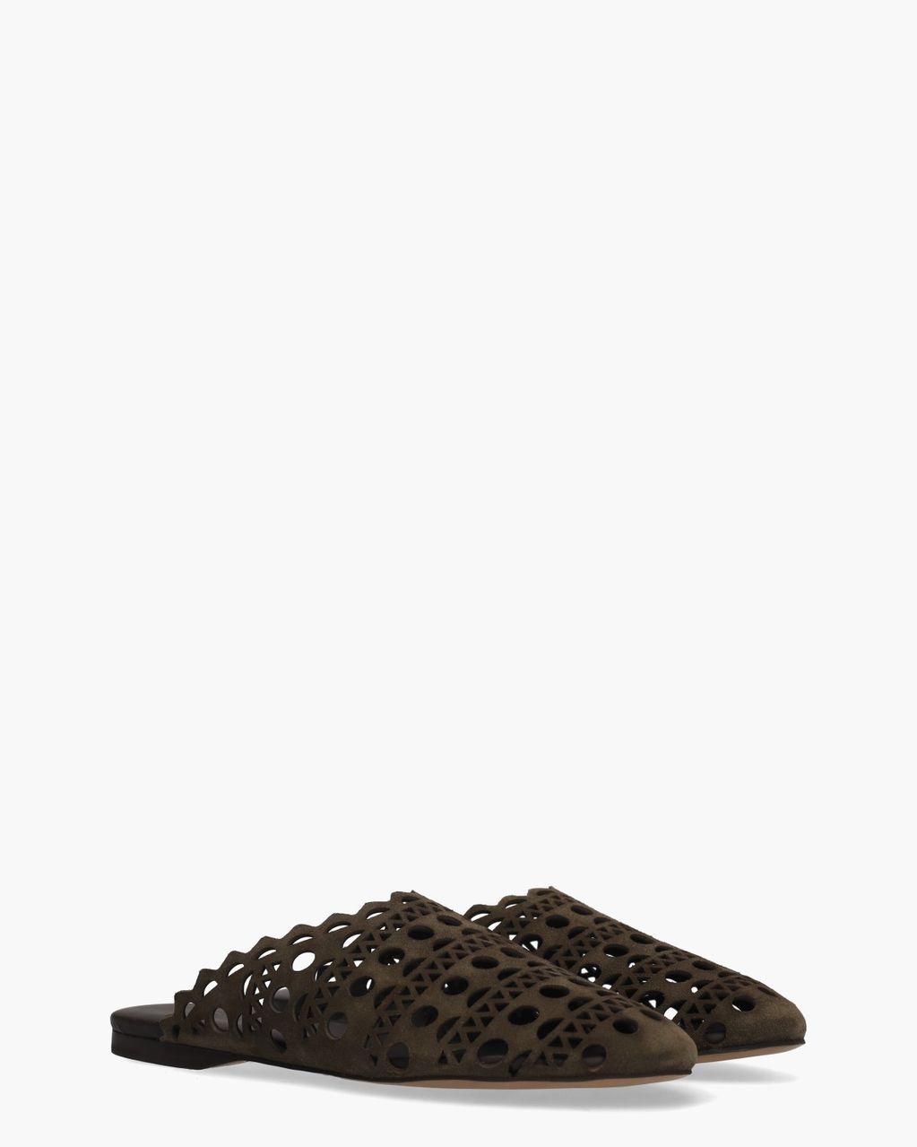 Aztec Mule Donkergroen Damesslippers