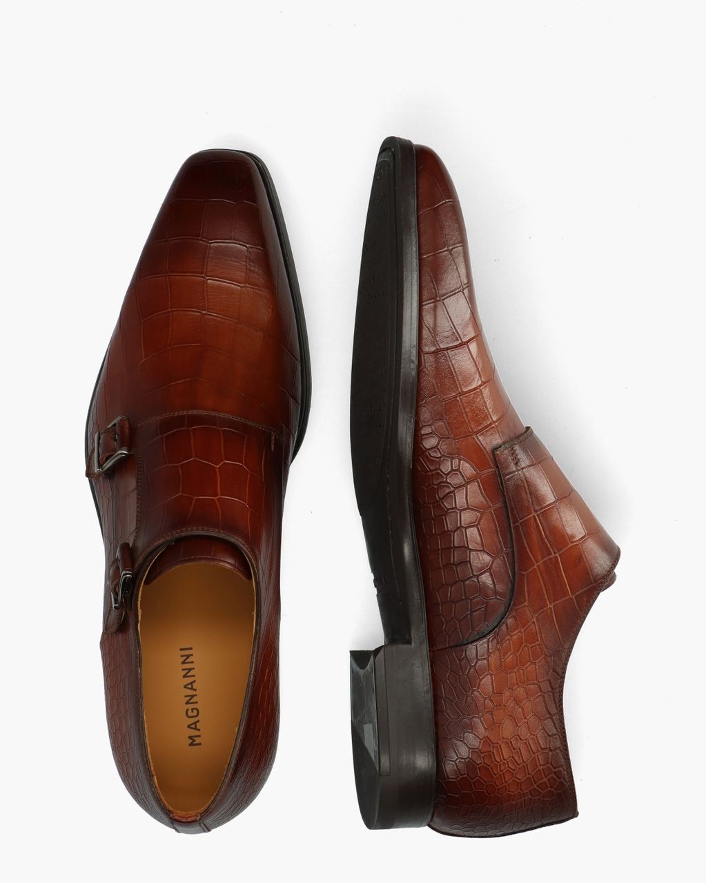 23037 Bruin Heren Gespschoenen