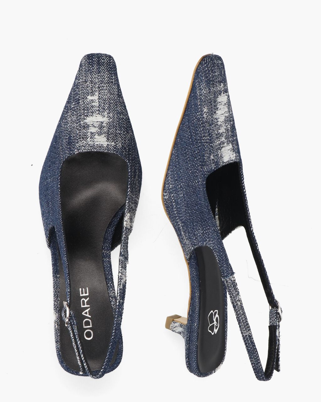 Anna Jeansblauw Dames Slingbackpumps