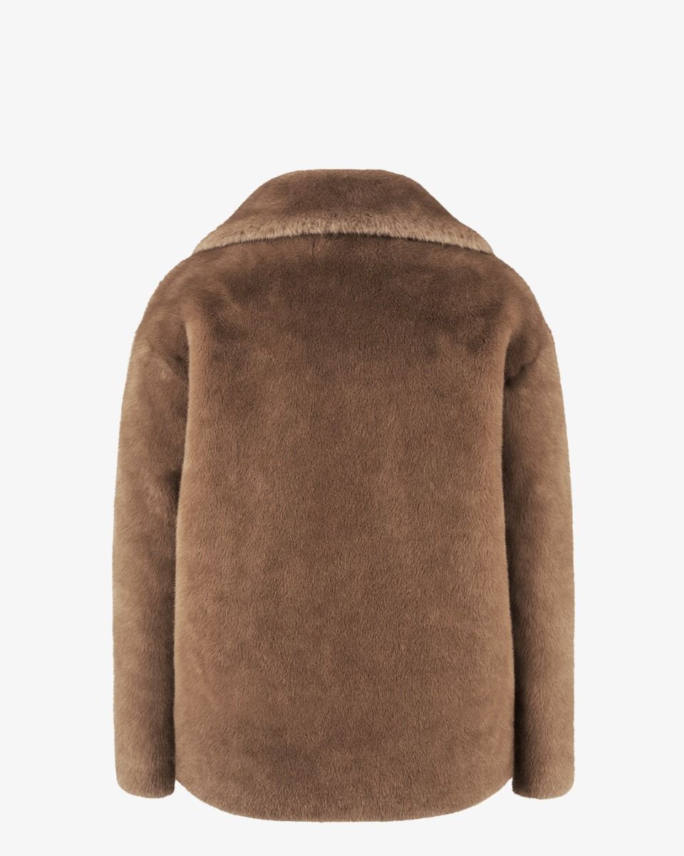 Fluffy Coat Lichtbruin Damesjack