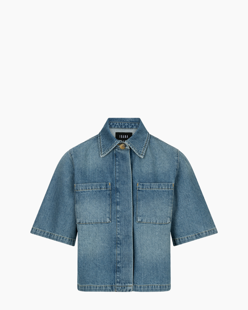Treabhar Denim Jeansblauw Damesblouse