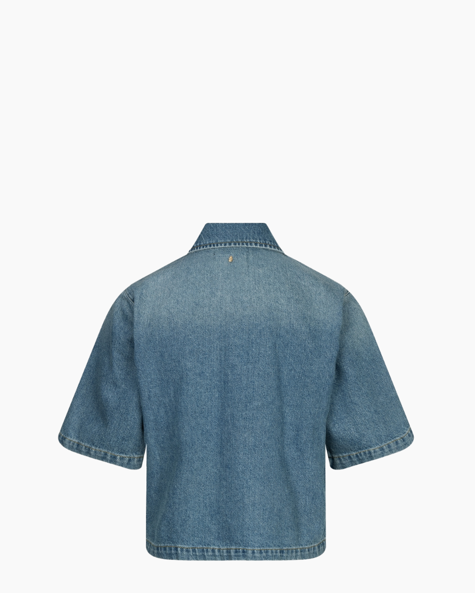 Treabhar Denim Jeansblauw Damesblouse