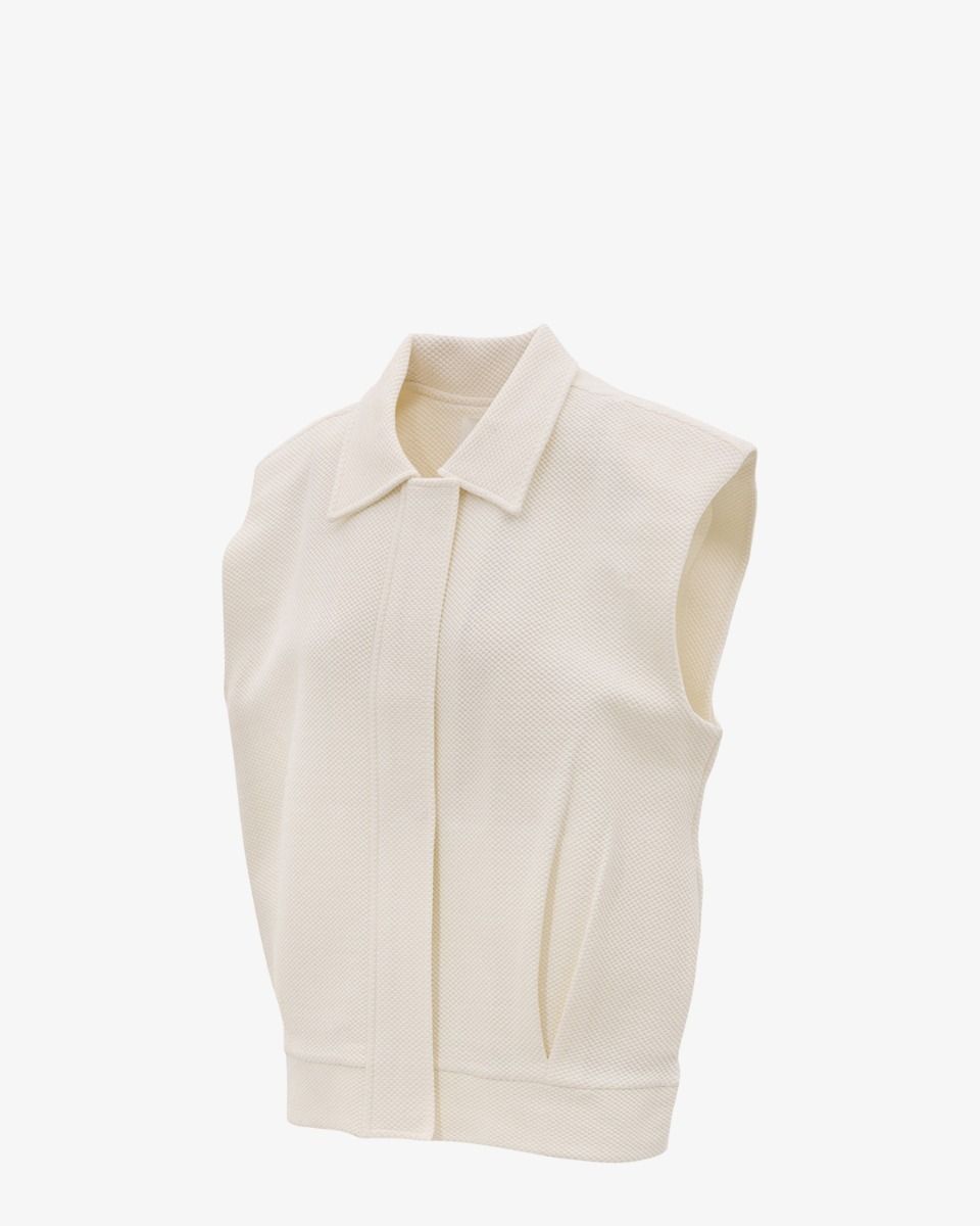 Moon Classic Sleeveless Jacket Off-White Damestop