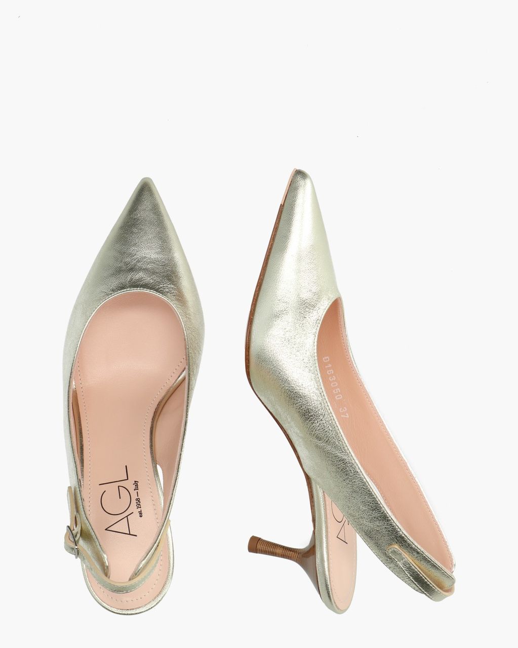 Stana Goud Dames Slingbackpumps