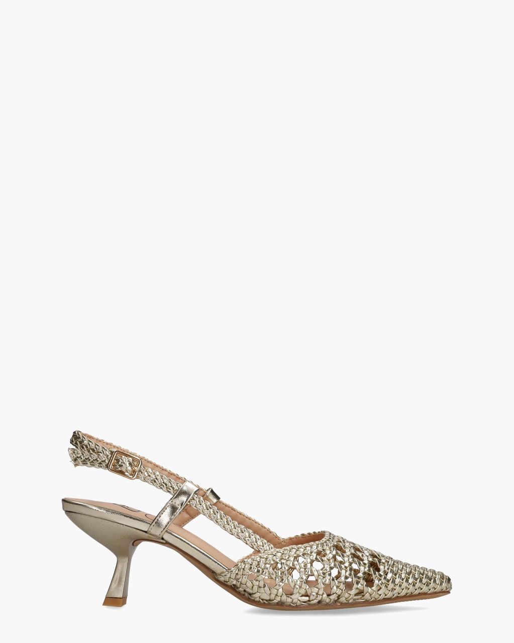 Waqi Goud Dames Slingbacks