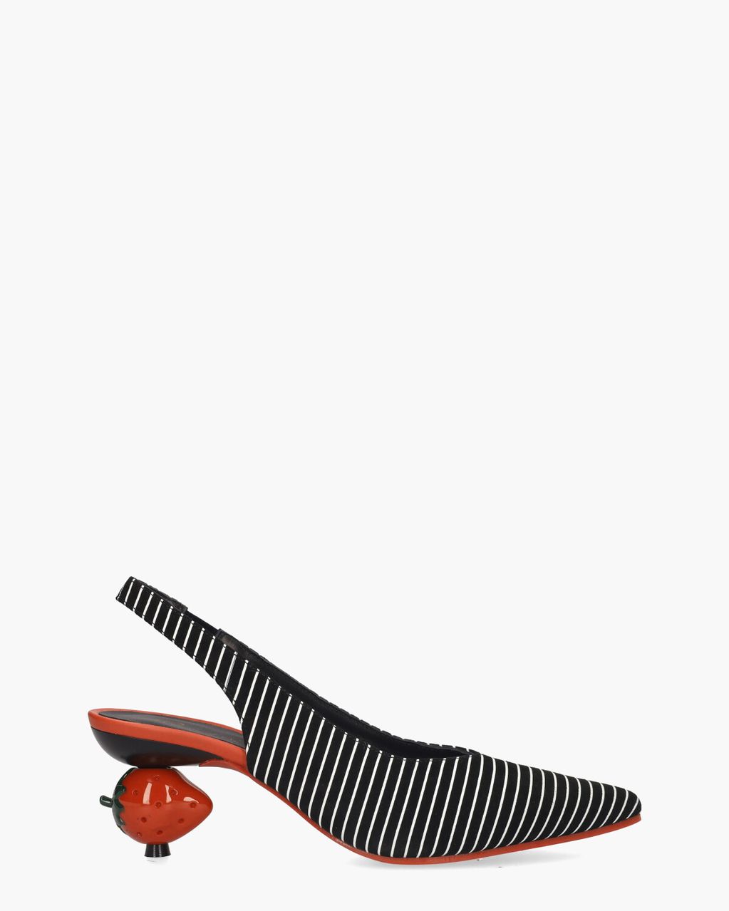 Pefresa Zwart/Wit/Rood Dames Slingbackpumps