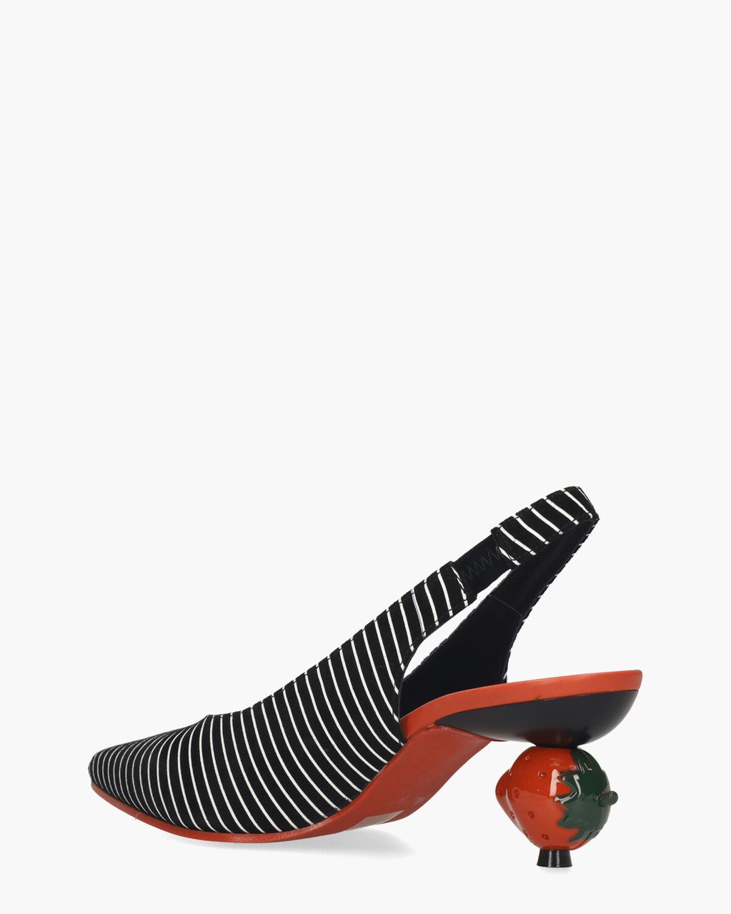 Pefresa Zwart/Wit/Rood Dames Slingbackpumps