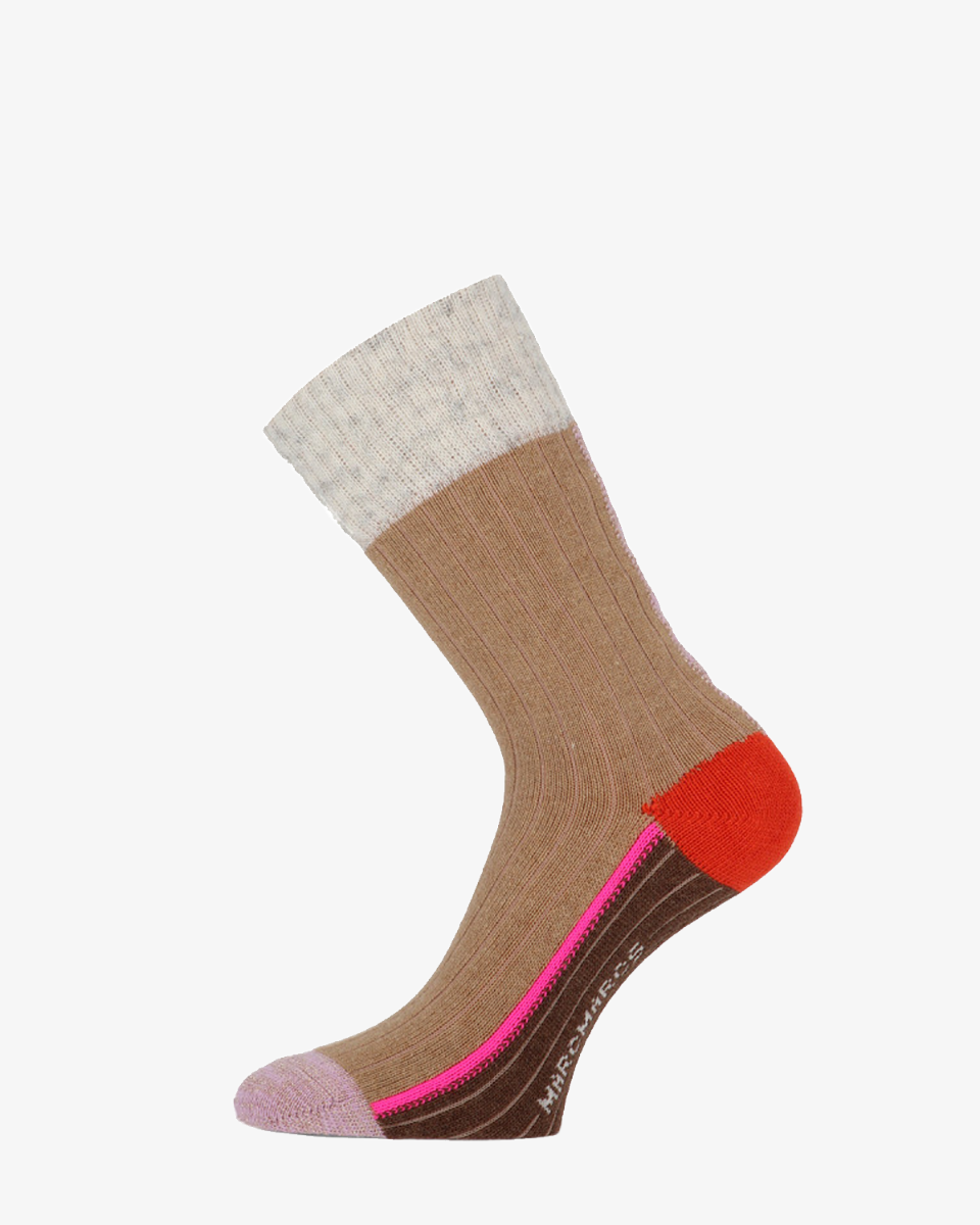 Isabella Bruin/Multicolor Damessokken