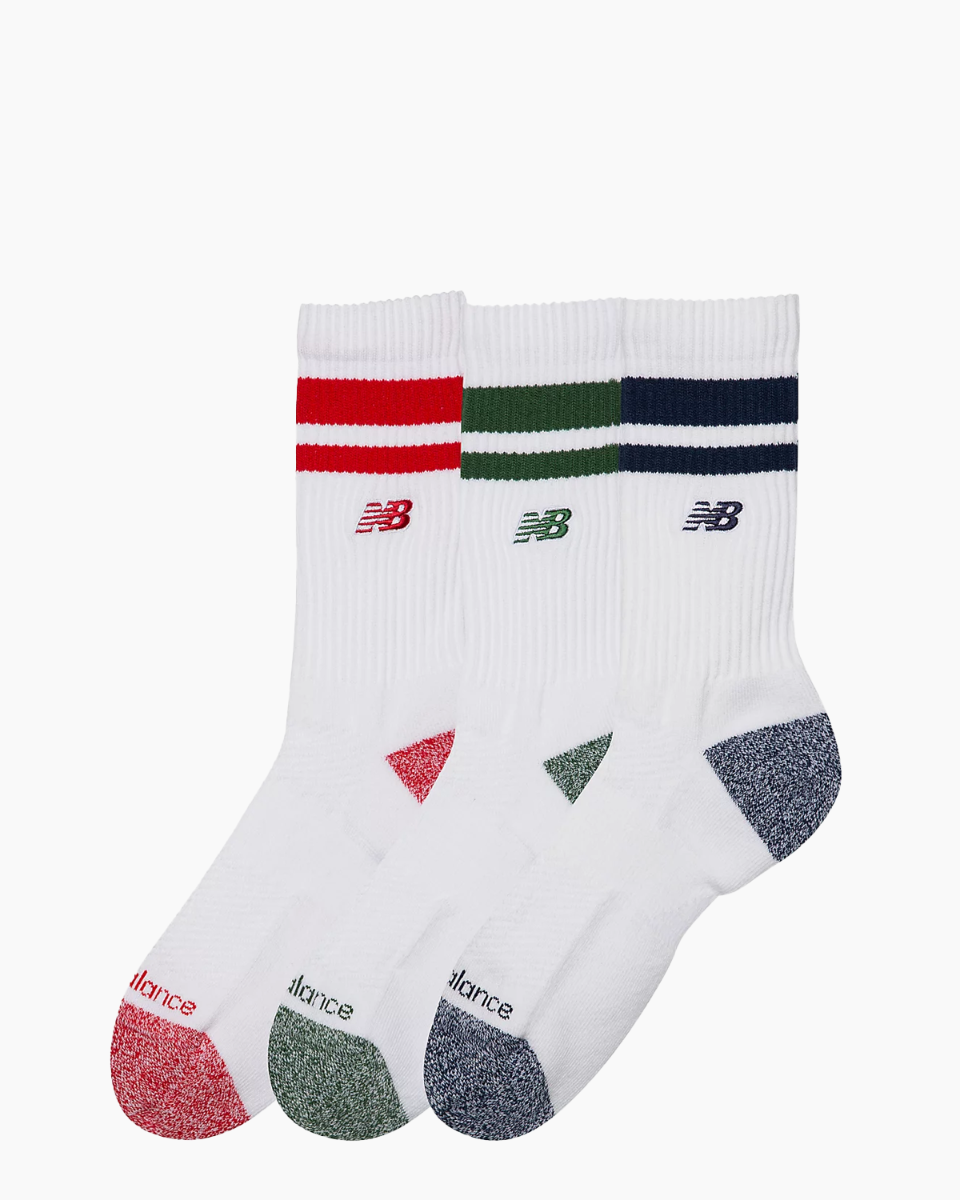 Active Premium Stripe Crew Socks 3 Pack Multi Sokken
