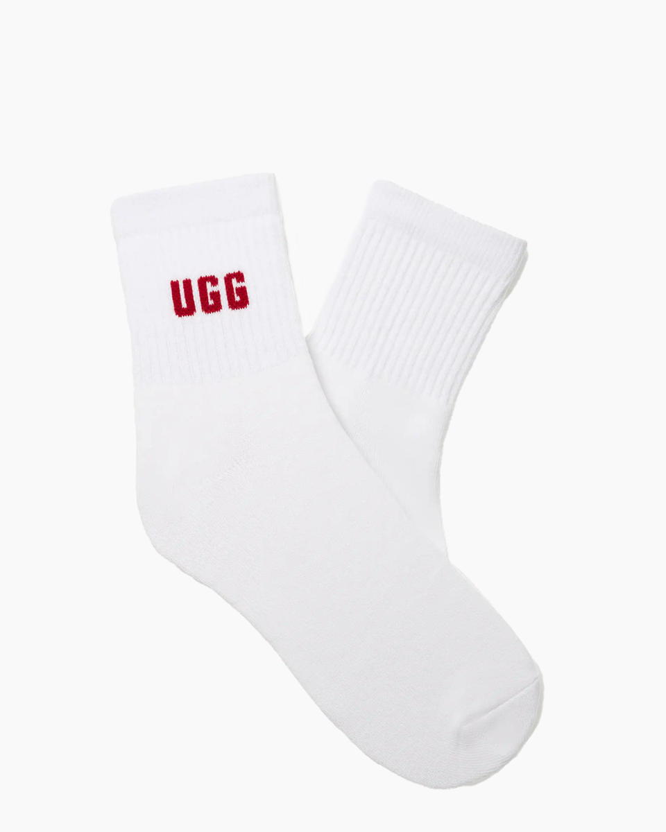 Quinlin Logo Quarter 2 Pack Socks Wit/Grijs Damessokken