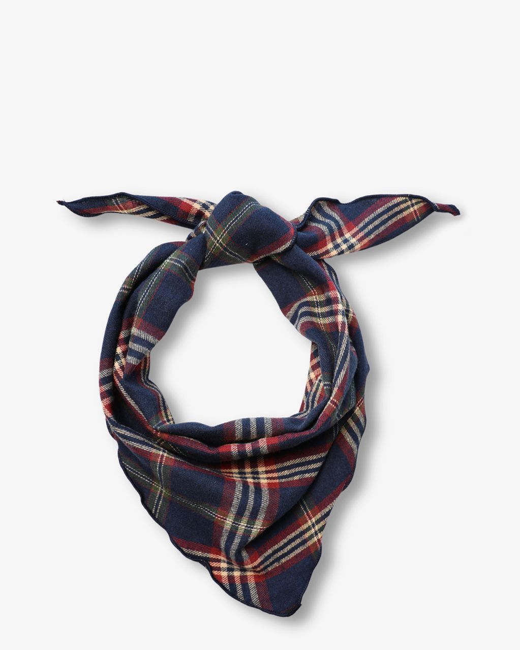 Plaid Scarf Donkerblauw Sjaal