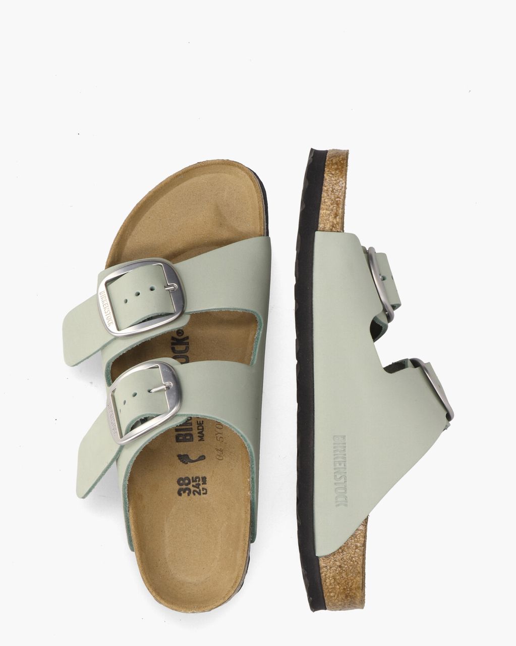 Birkenstock Arizona Big Buckle Lichtgroen Damesslippers - Van