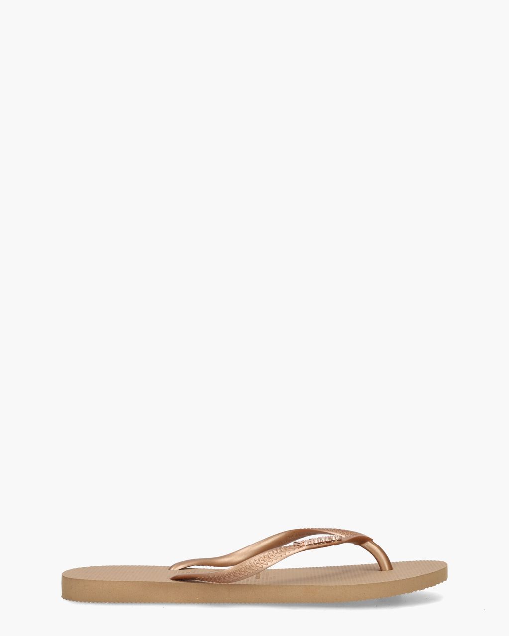 Slim Logo Metallic Roségoud Damesslippers