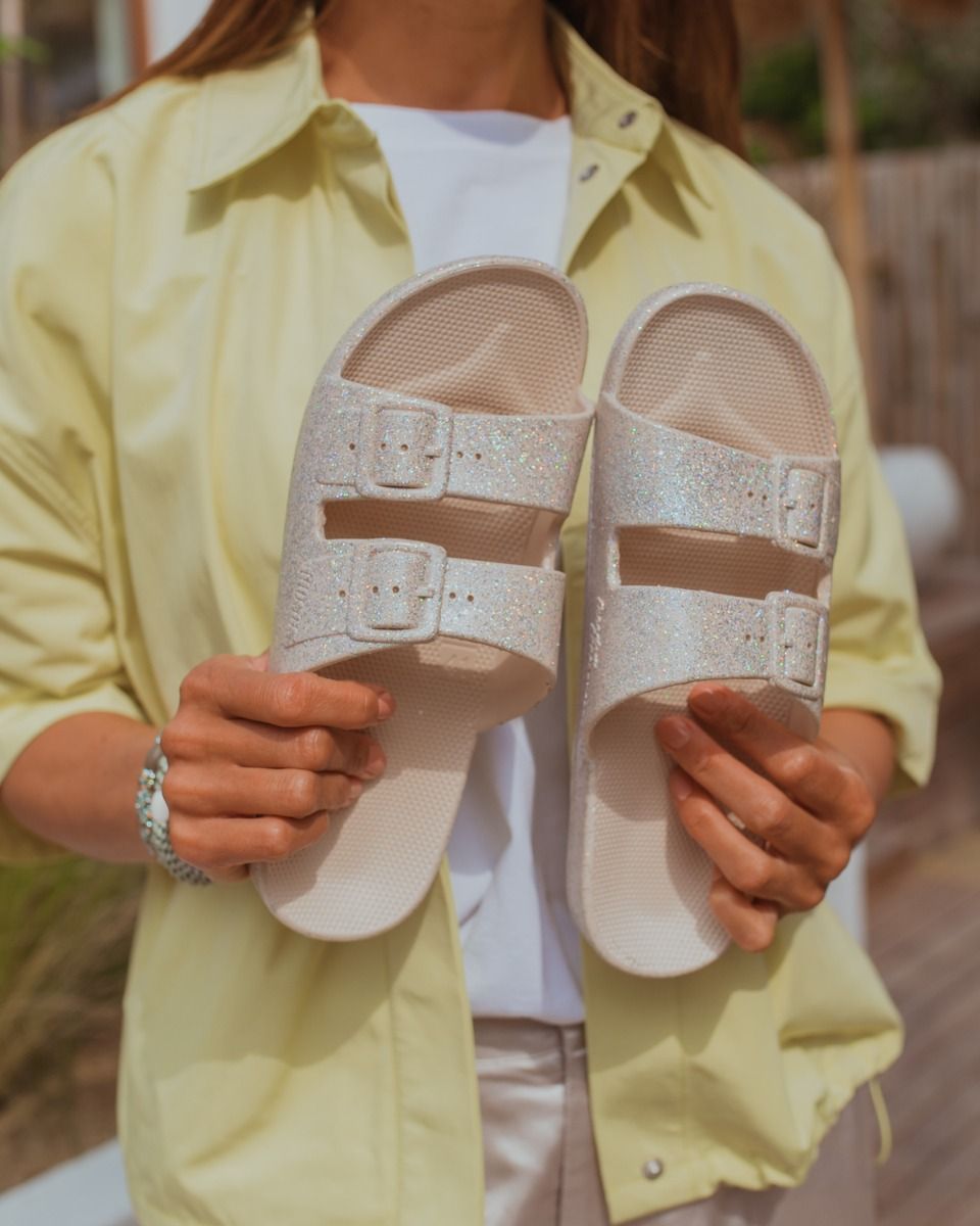 Freedom Moses Basic Off-White Damesslippers - Van Arendonk.nl