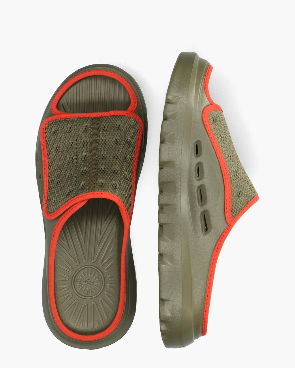 PeakMod Slide Burnt Olive/Red Pepper Herenslippers