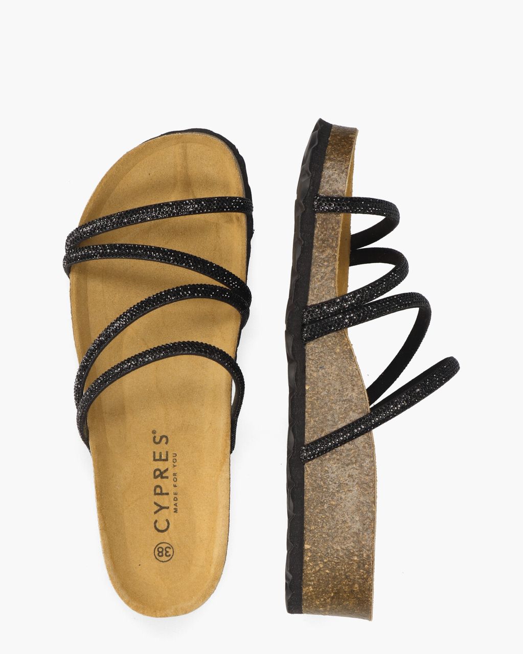 Tozzy Zwart Damesslippers