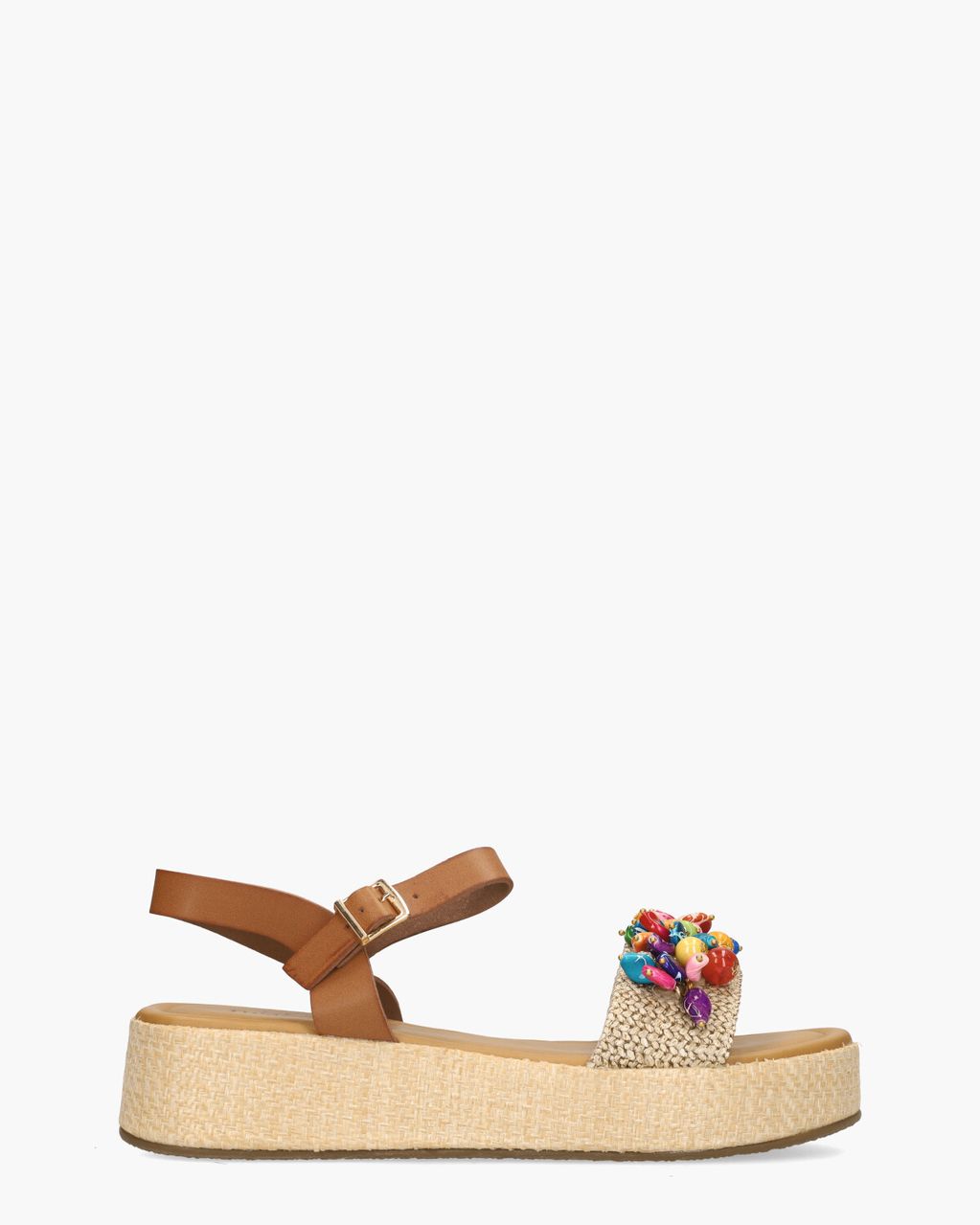 Willeniek Cognac/Beige Damessandalen