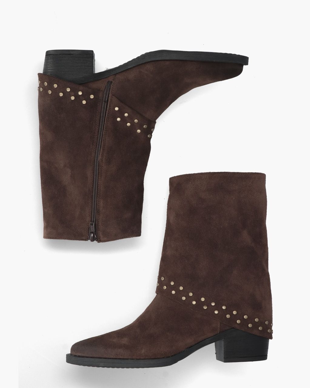 Brenda25 Donkerbruin Dames Enkelboots
