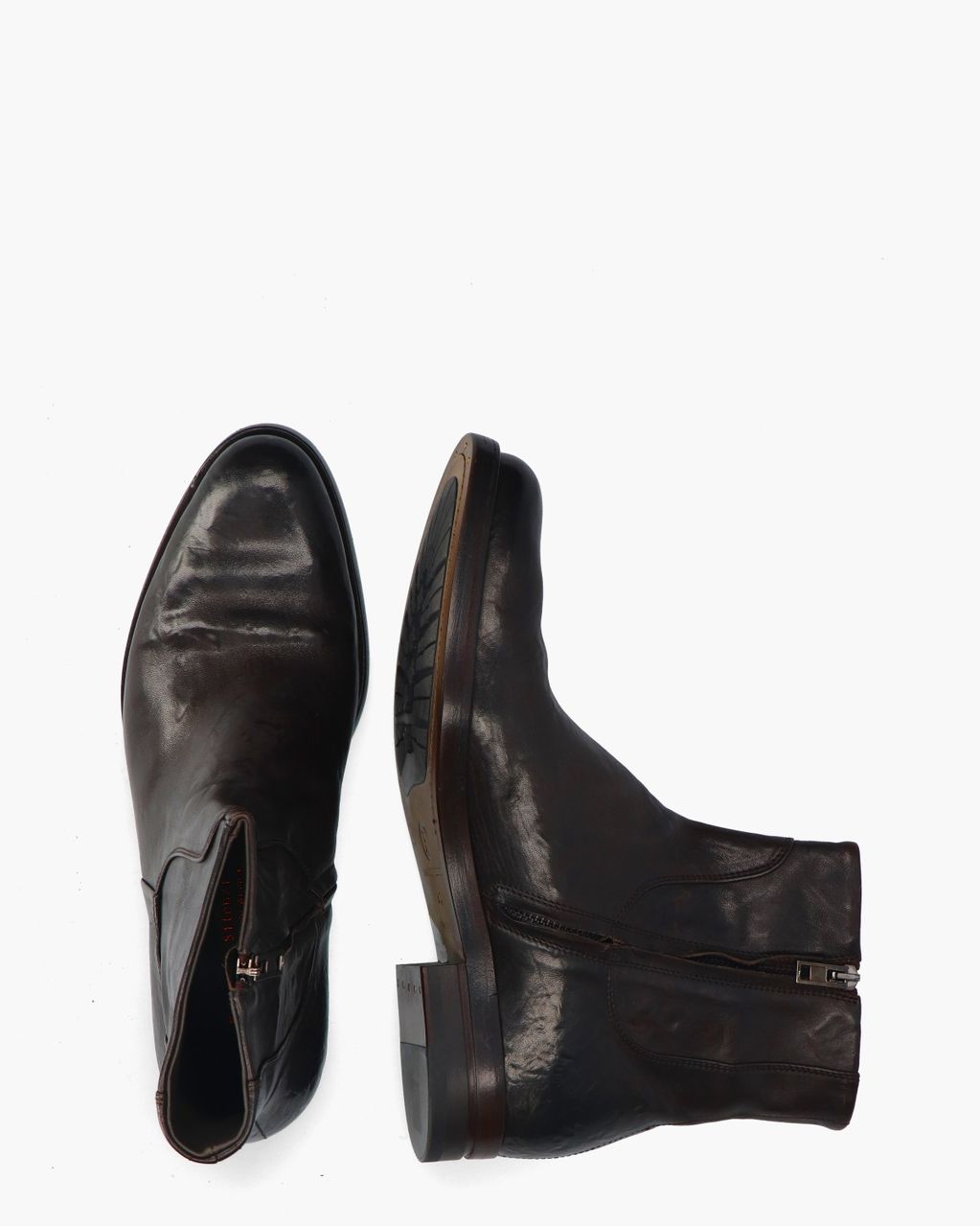 Fabrizio Silenzi 412 Donkerbruin Heren Enkelboots - Van Arendonk.nl