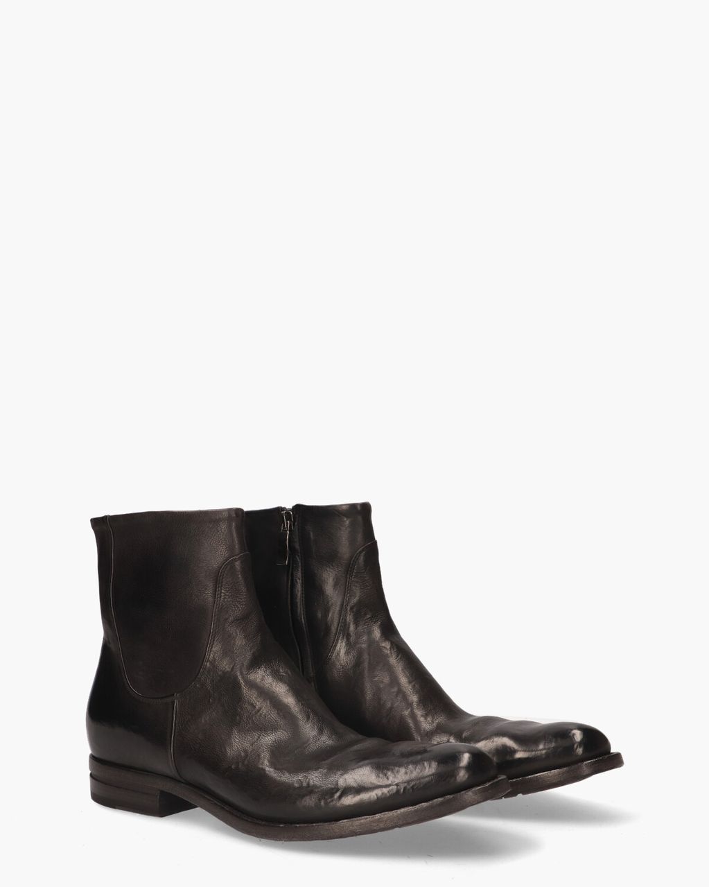 412 Zwart Heren Enkelboots