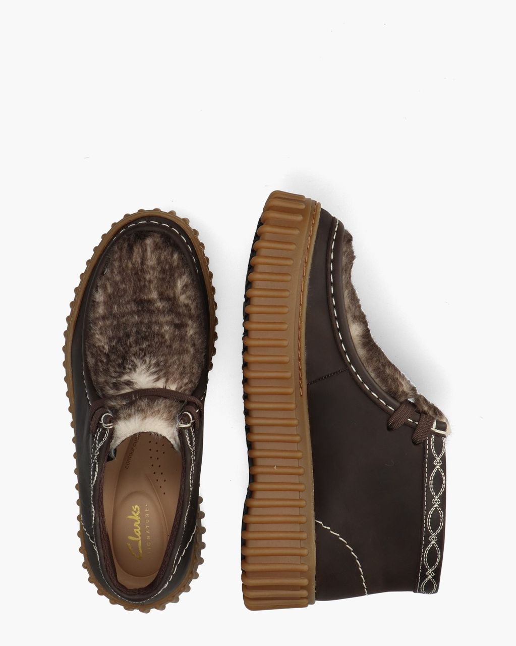 Torhill Moss Donkerbruin Dames Veterschoenen