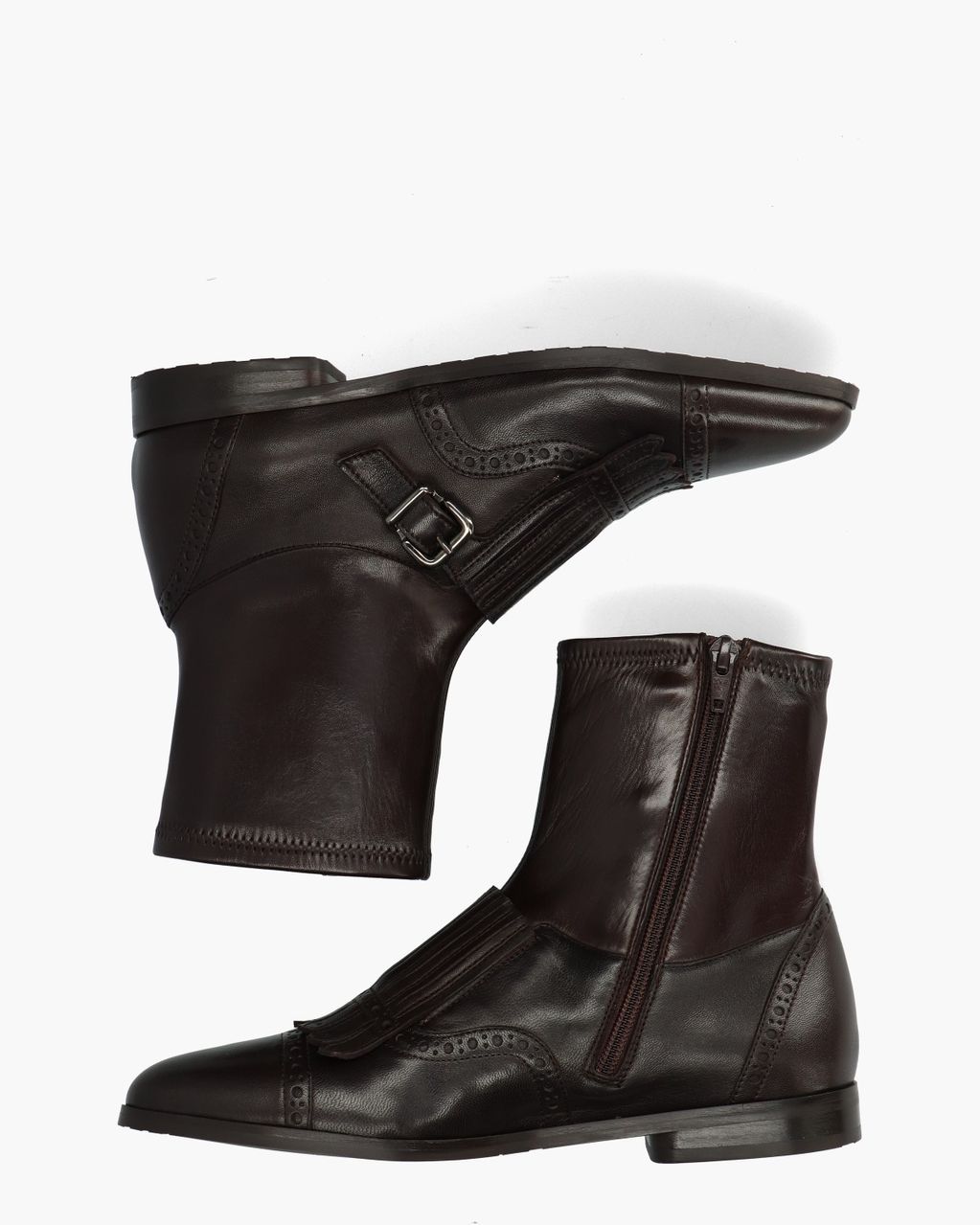 9098 Donkerbruin Dames Enkelboots