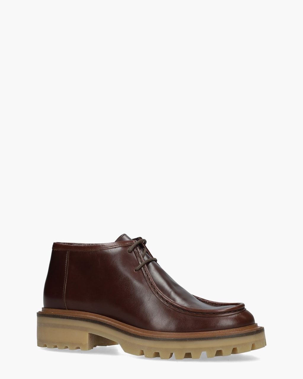 A9111 Donkerbruin Dames Veterschoenen