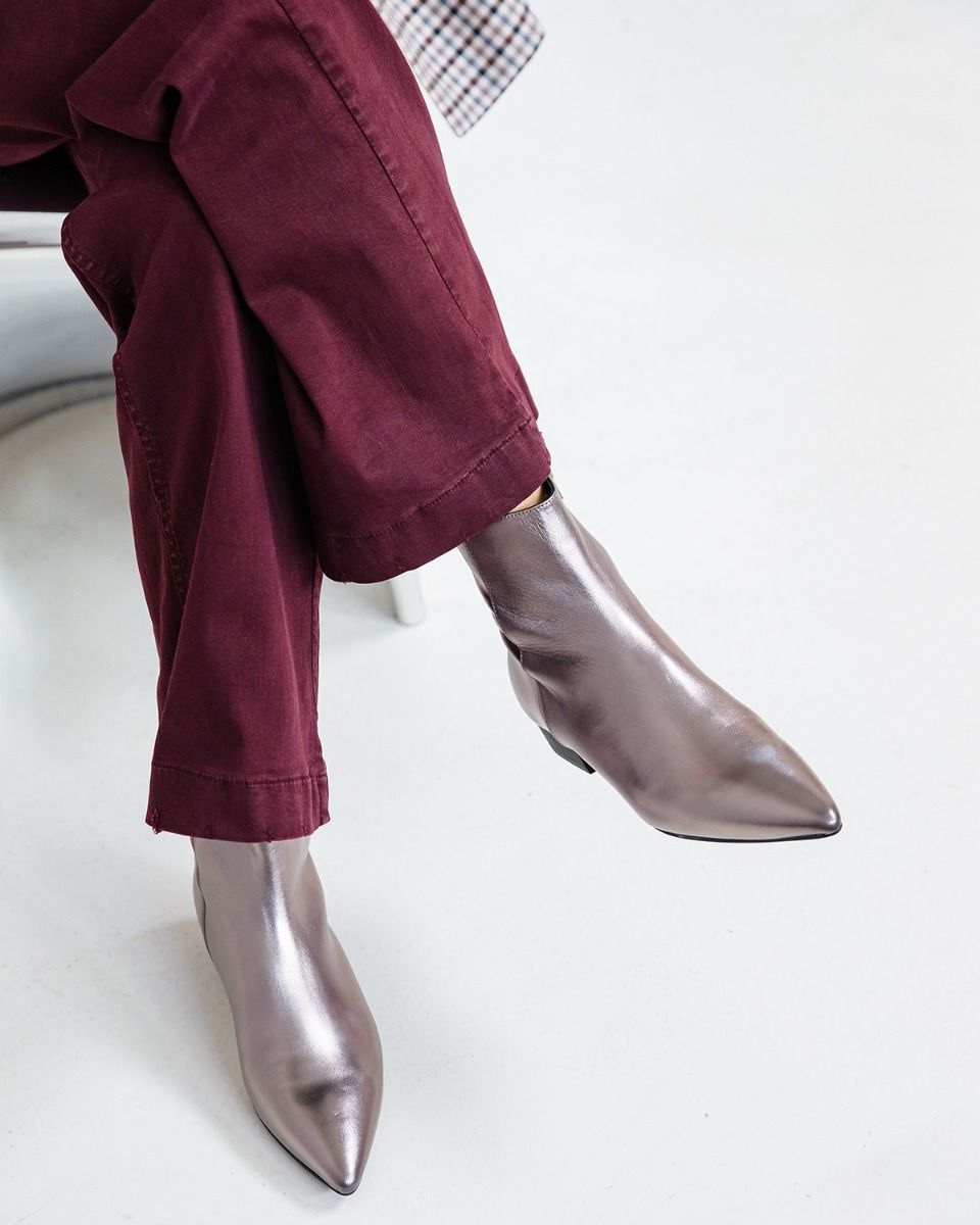 Camelia Zilvergrijs Dames Enkelboots