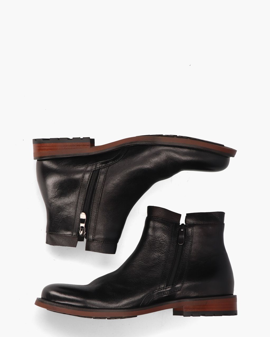 Paco Zwart Heren Enkelboots