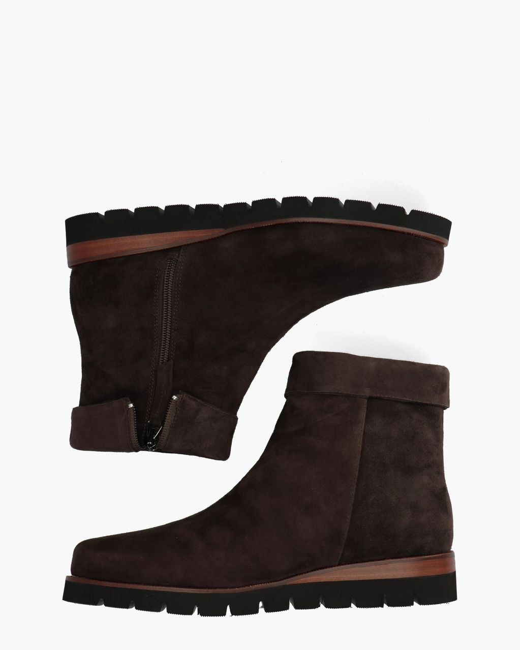 Nanet Donkerbruin Dames Enkelboots