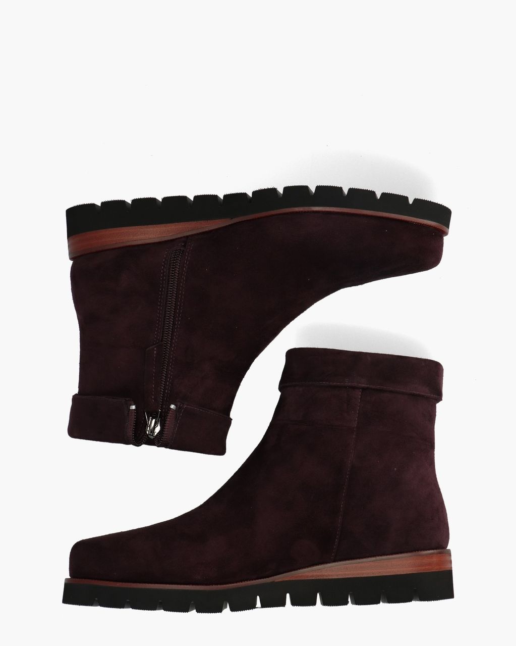 Nanet Aubergine Dames Enkelboots