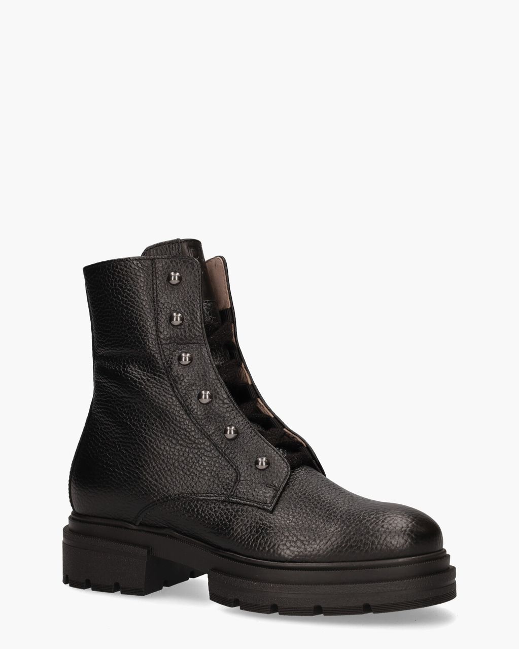6845 Zwart Dames Veterboots