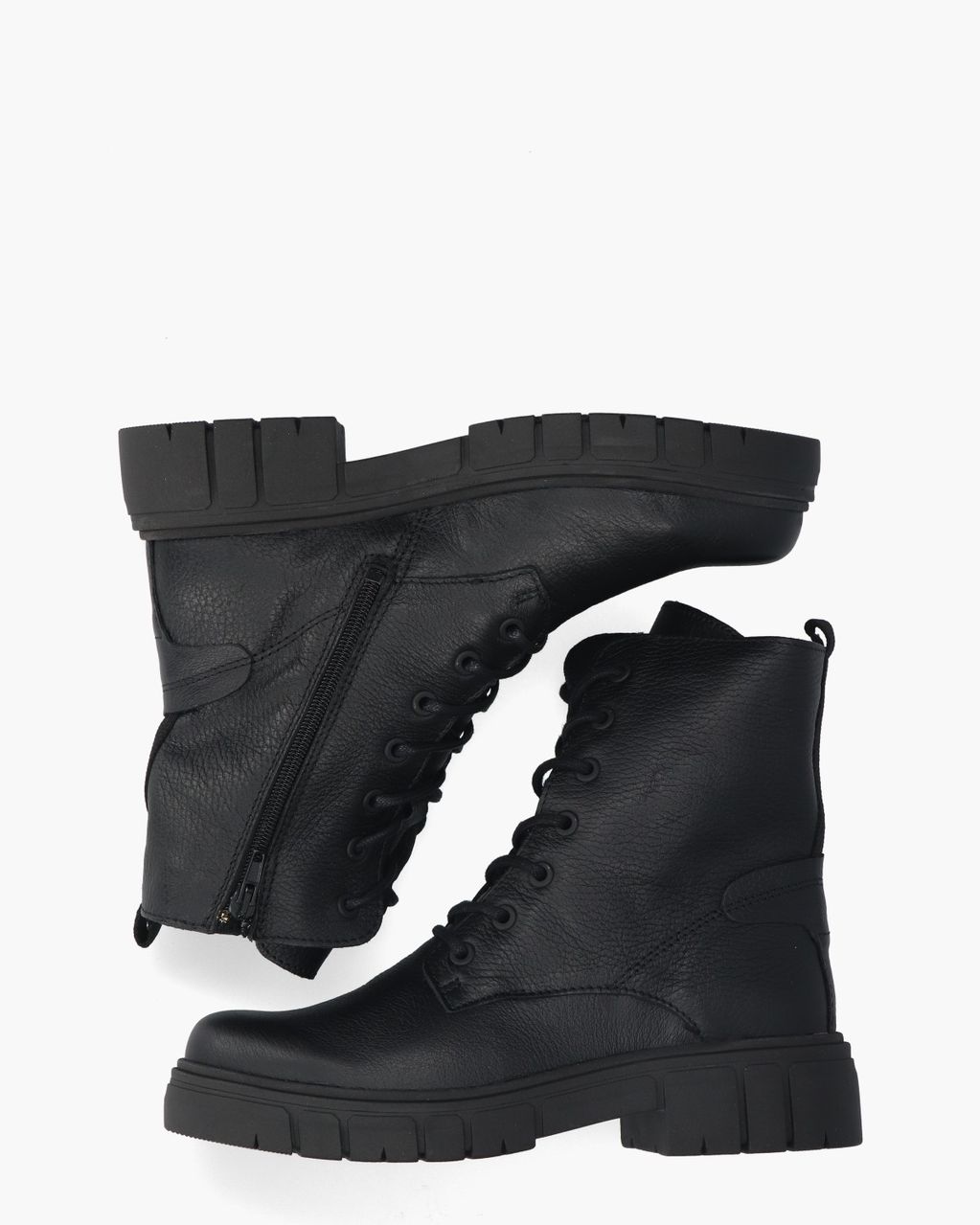 Uta Zwart Dames Veterboots