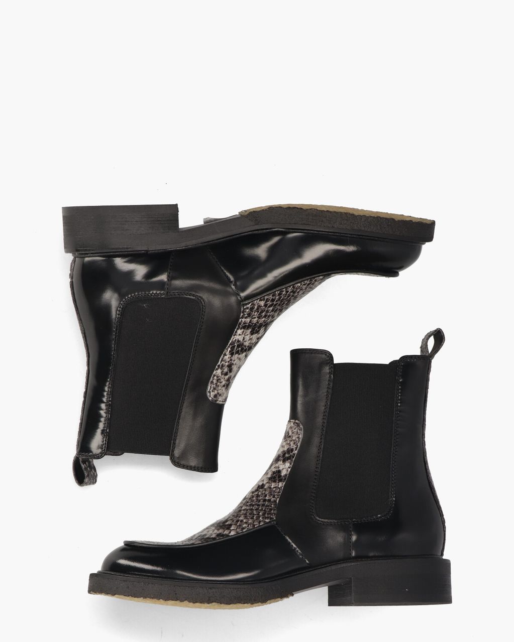A7100 Zwart/Grijs Dames Enkelboots