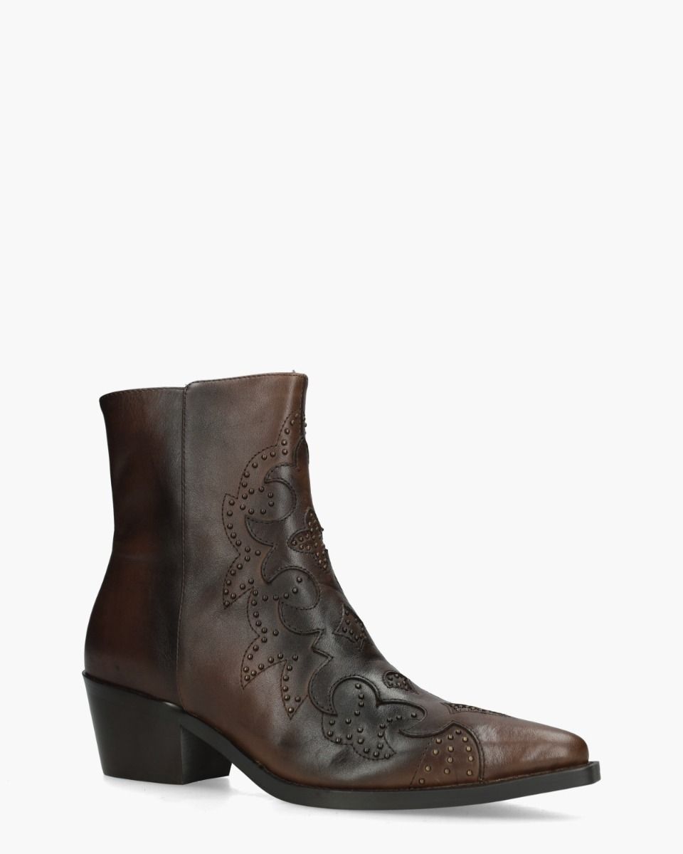 Carlotta Donkerbruin Dames Enkelboots