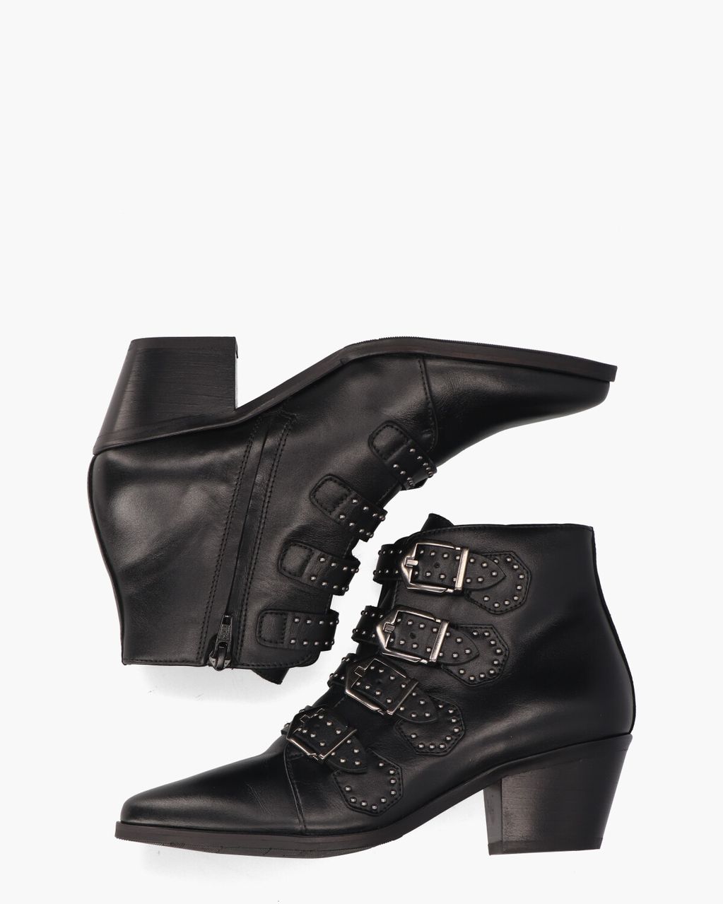 12368 Zwart Dames Enkelboots